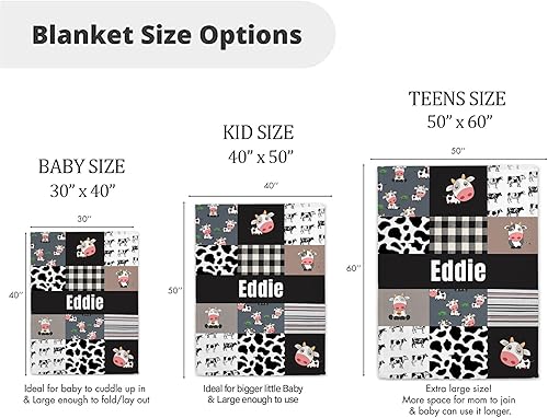 Miniatura 10 de Woodland Deer and Bear - Mantas de bebé neutras personalizadas con nombre, manta suave y acogedora para niños y niñas, decoración de guardería del