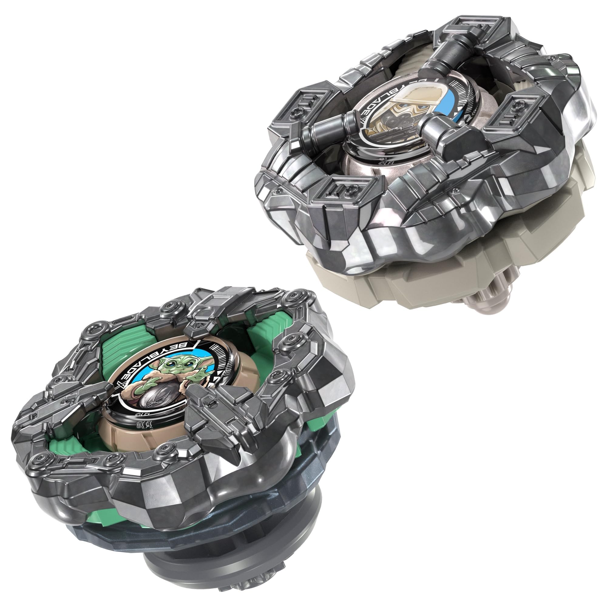 Beyblade X and Star Wars Collab, Grogu vs Snowtrooper, 2 Takara Tomy Battling Tops Game Toys, 2 Launchers, Star Wars Toys, Ages 8+