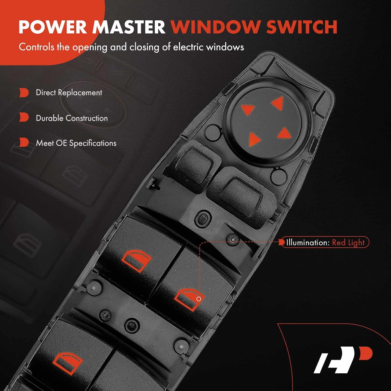 A-Premium Master Power Window Switch Compatible with BMW X1 F48 2014-2019, X2 F39 2016-2019, X5 F15 2008-2012, F85 2013-2018, X6 F16, Sport Utility, Front Left Driver Side