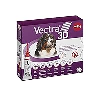 VECTRA 3D Antiparassitario per Cane 3 Pipette Antipulci, Antizecche e Antizanzare