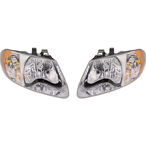 Garage-Pro Headlight Compatible with 2001-2007 Dodge Grand Caravan, Fits 2001-2007 Chrysler Town & Country, Fits 2001-2007 Dodge Caravan, Fits 2001-2003 Chrysler Voyager SET