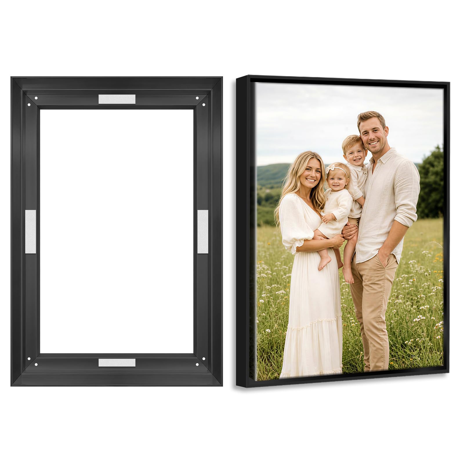 Floating Frame for 50x70cm(20x28in) Stretched Canvas with 0.98in Deep,Black