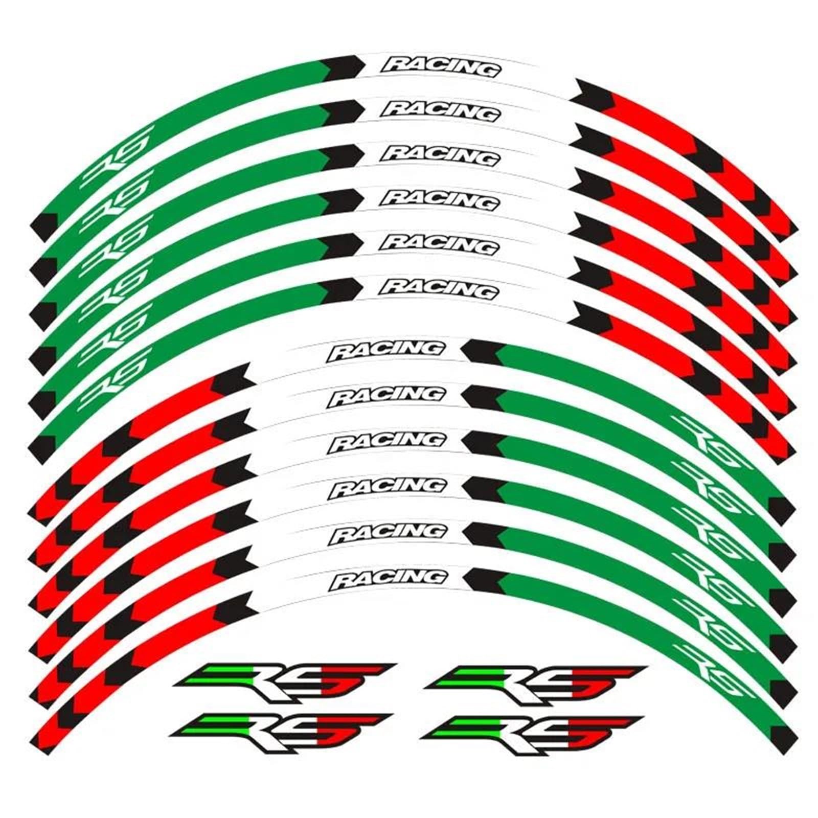 12 Strips Motorcycle Reflective Decals Wheels Moto Rim Stickers for Aprilia RS Rs125 Rs 125(Color3)
