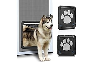 Ownpets Doggy Door for Large Dogs, Magnetic Self-Closing Screen Door with Locking Function