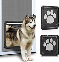 Vista 1 de Ownpets Puerta mosquitera para perros, Puerta mosquitera para mascotas con cierre, Puerta mosquitera magnética con cierre, Puerta mosquitera robusta