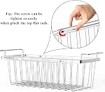 Orgneas Stainless Steel Freezer Baskets for Chest Freezer, Capacity Expandable Deep Freezer Organizer Bins Adjustable From 16.5" to 26.5" Wire Basket Storage with Hanging Handles
