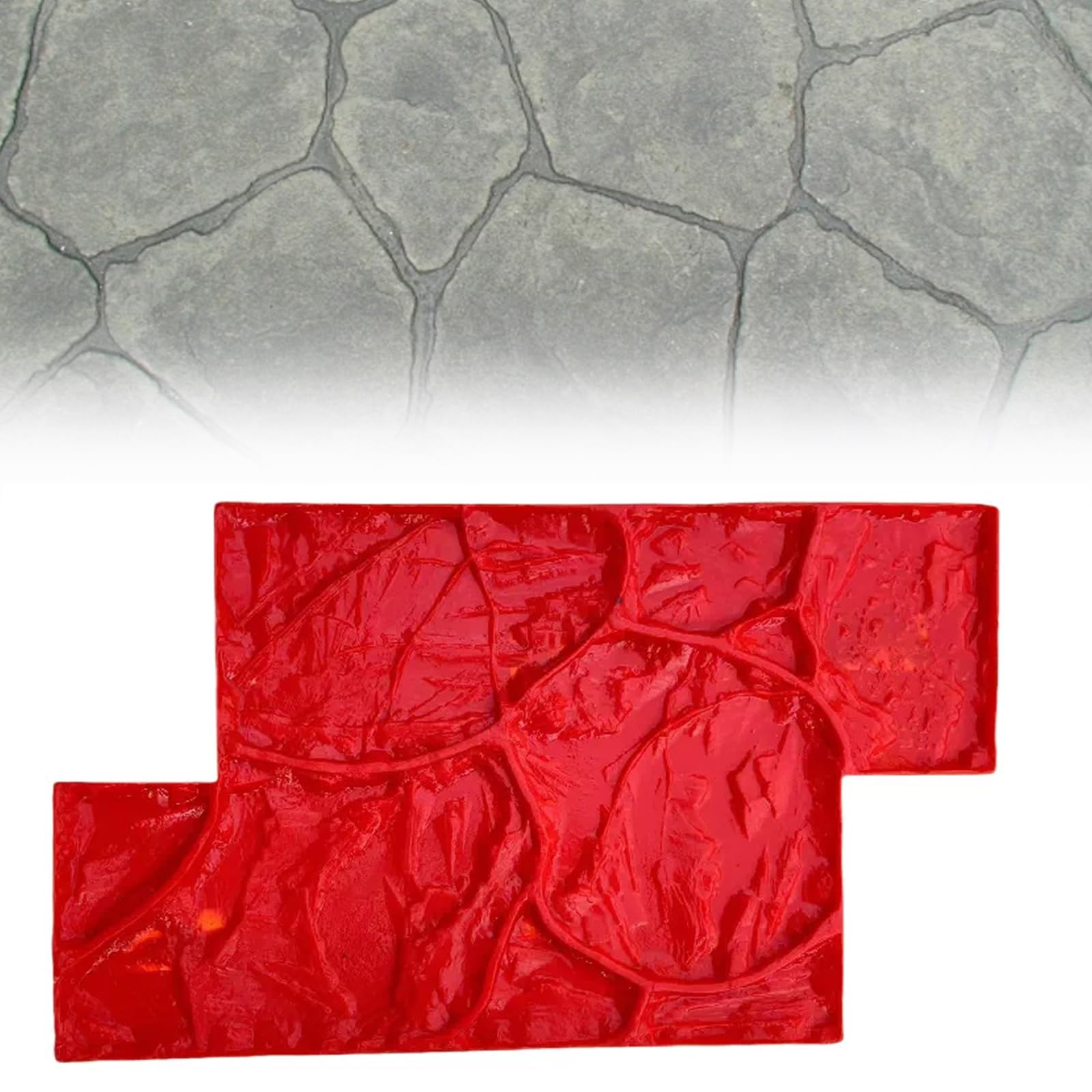 YSFHYAN Irregular Flagstone Texture Tools for Cement Path Molds,Natural Stone Pattern Rubber Texture Mold,Reusable Concrete Paving Mold,60 * 35cm,Five, for Roads and Gardens(Color:E)