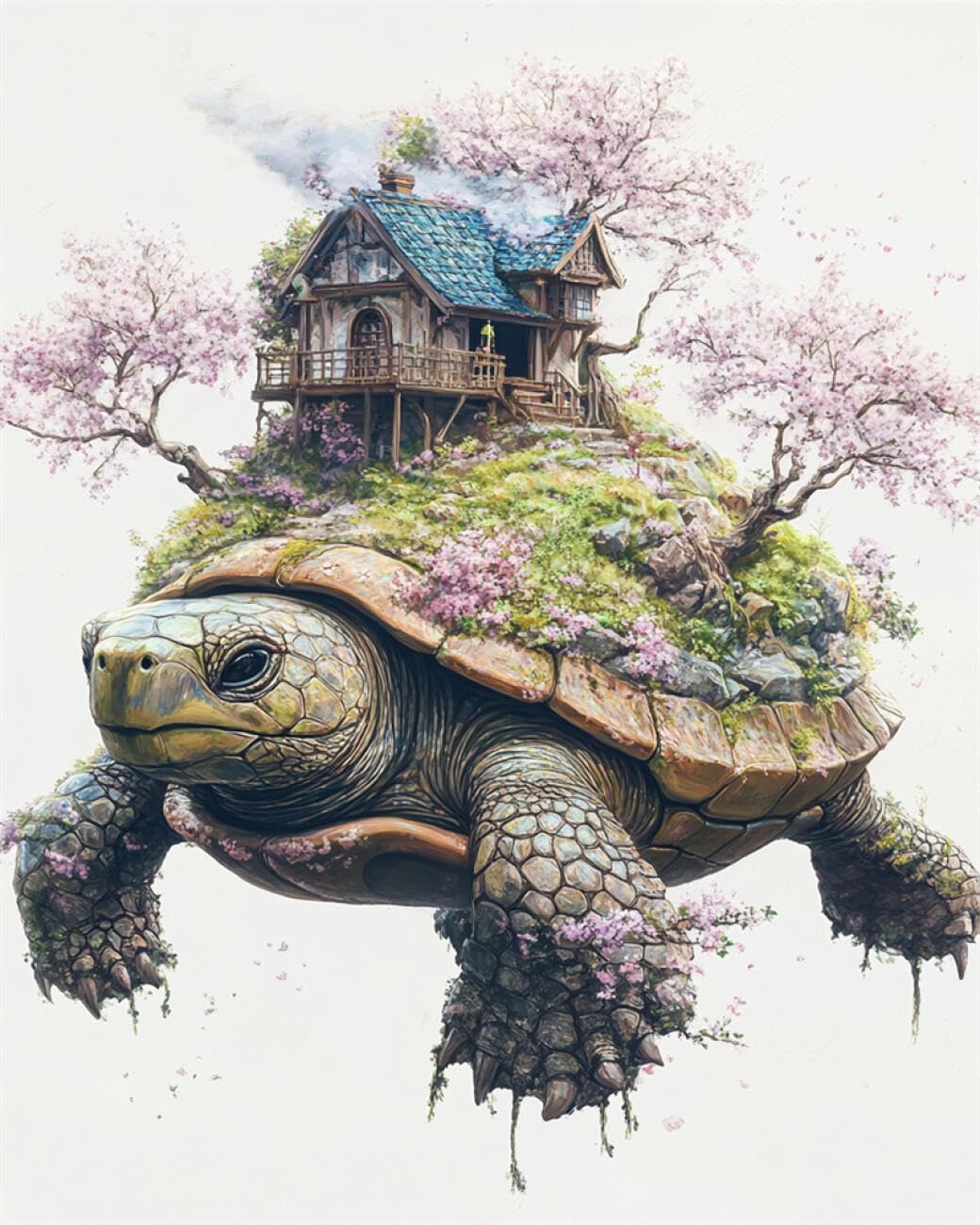 RKFLGEW DIY Bead Embroidery Kit Fantasy Turtle 50x70cm