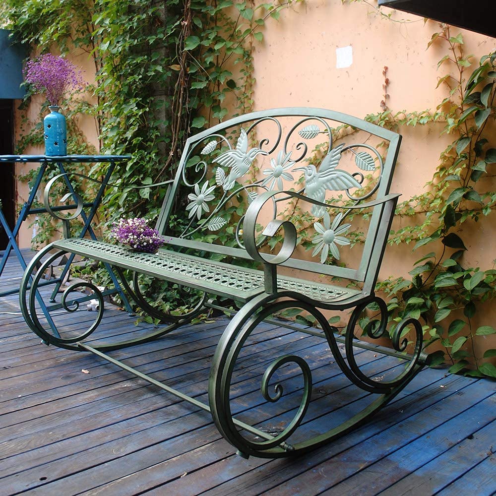 Banco Exterior COSTWAY Silla Mecedora De Jardín, Mecedora Exterior  Adirondack De Mecedora Jardin, image size:1000x1000