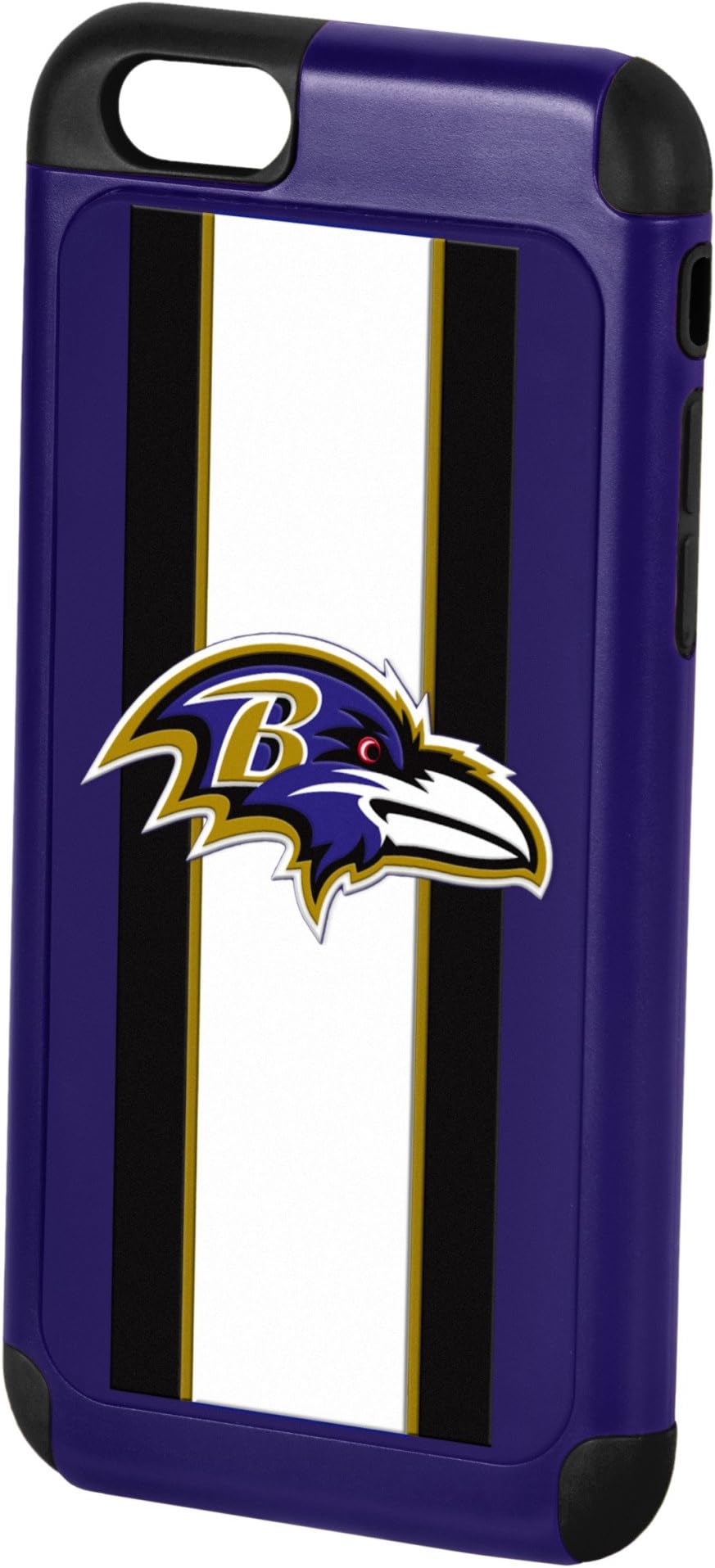 Forever Collectibles Dual Hybrid 2-Piece TPU Case for iPhone 6 - Retail Packaging - Baltimore Ravens