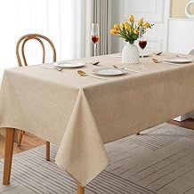 Table Cloth Decorative Prestige Glitter Rectangle Dining Table Cover for Kitchen Picnic Parties Machine Washable (Gold, 70" x 108")