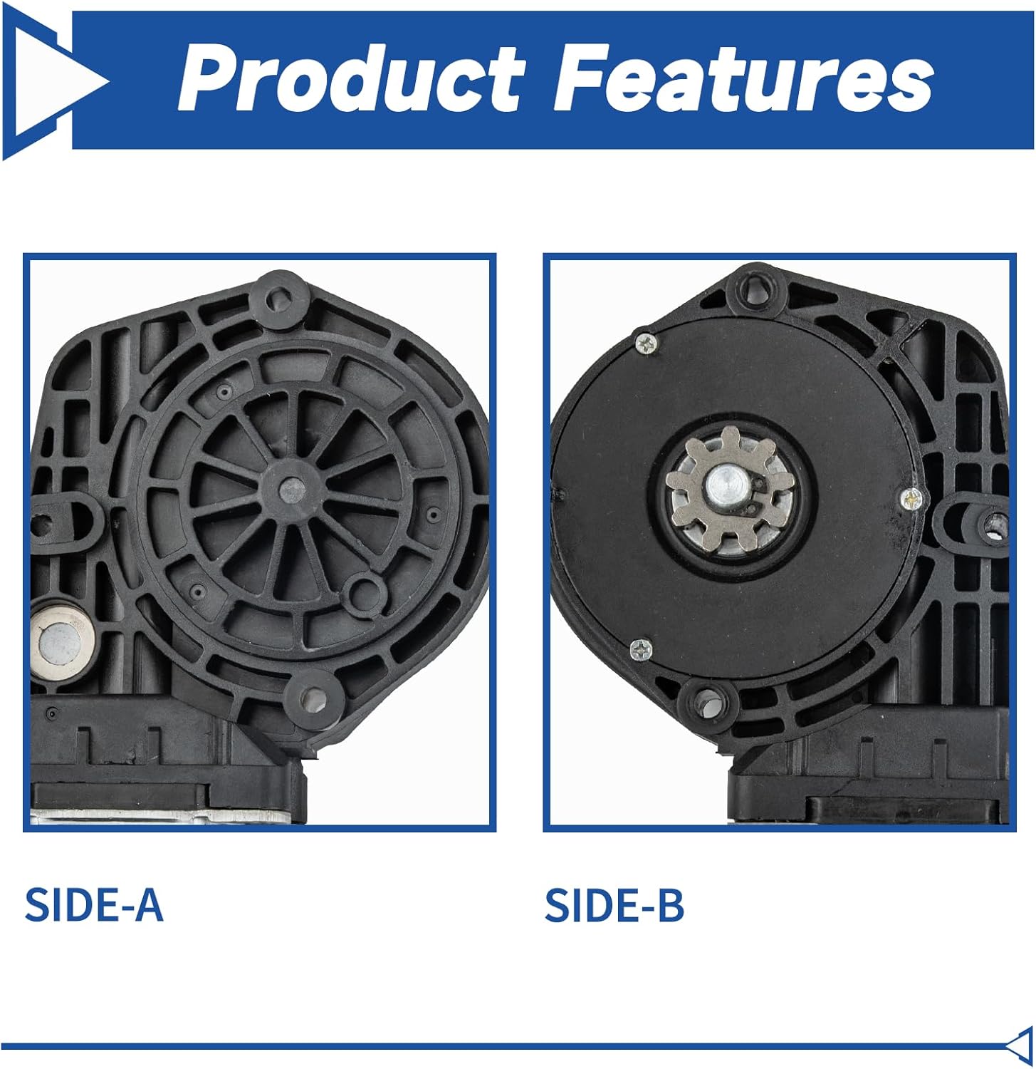 Obaee Power Window Lift Motor Front Left and Right Side Compatible with 1986-1996 Ford F150 F250 F350 Aerostar 1965-1997 Mercury Comet, Replace E3AZ5423395A, E3AZ-5423395-A, 742-250