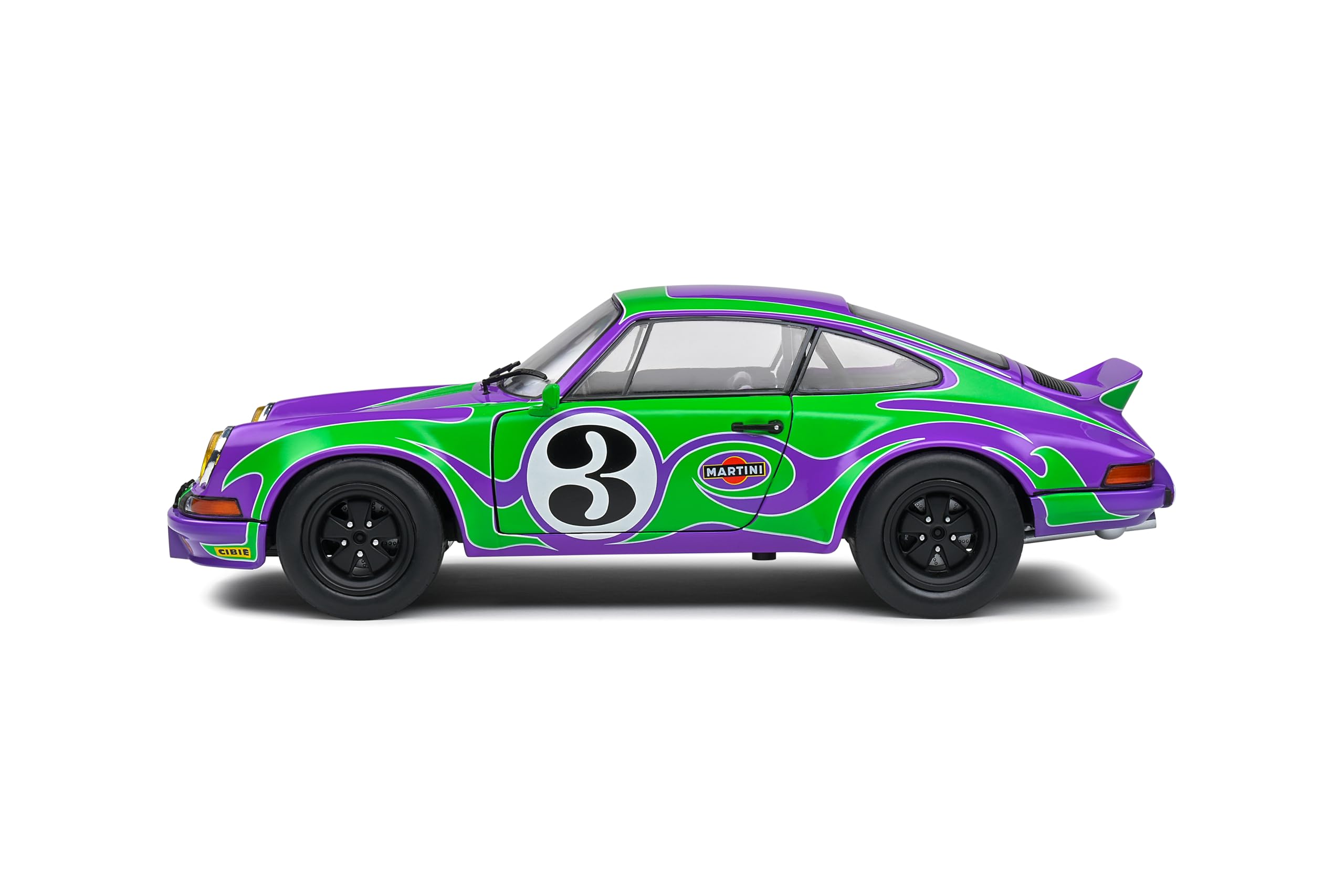 Solido S1801117 1:18 Hippy Tribute 1973 Porsche, viola/verde
