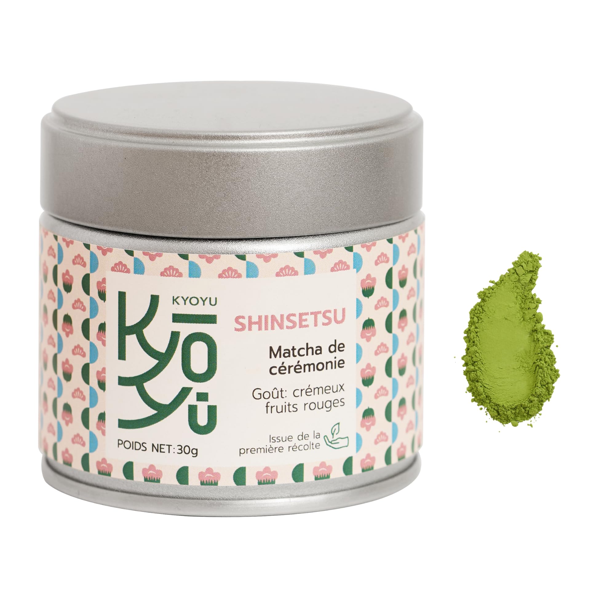 Matcha Japonés Grado Ceremonial – Tencha cultivado en la isla de Kyushu – Sabor Suave y Cremoso – 30g – Kyoyu Shinsetsu