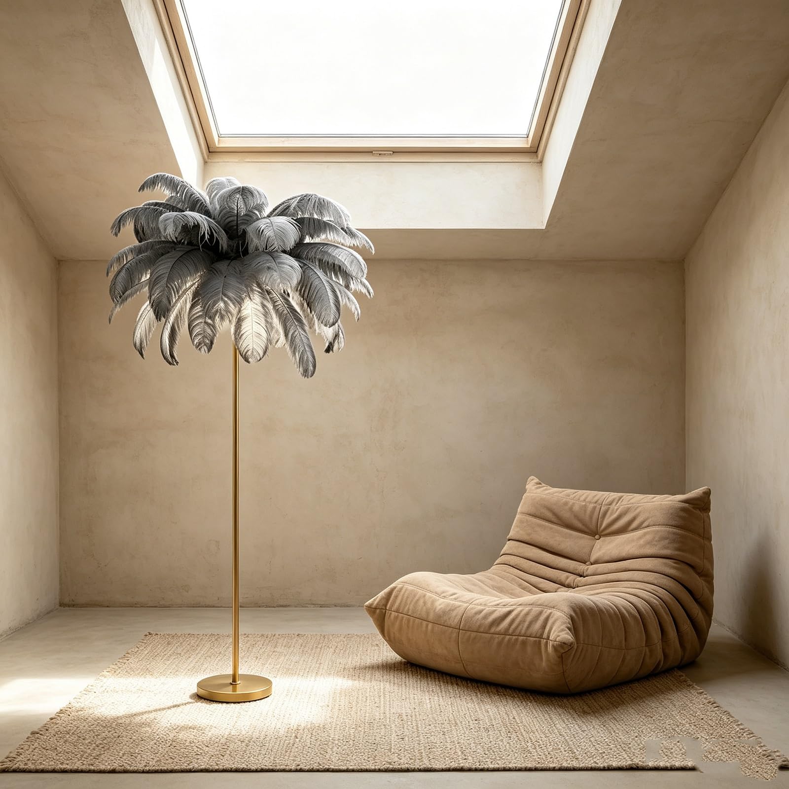 LCNDKF Indoor Decor Feather Standing Floor Lamp