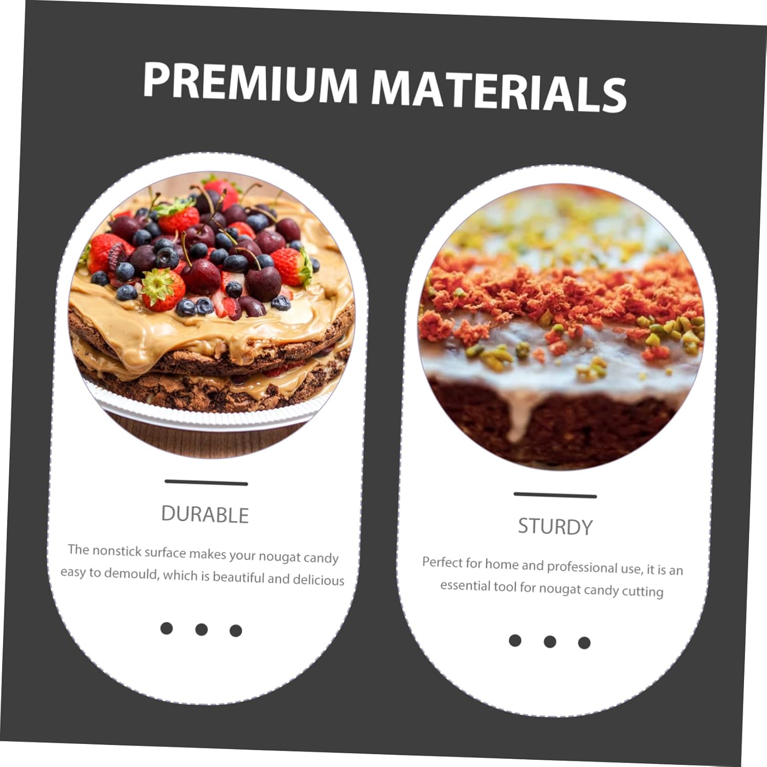 Nougat Candy Making Mold Set Stainless Steel Nougat Tray Baking Sheet Pan Gelatin Cake Cutting Tool for Pastry Baking Supplies for Desserts and Confectionery