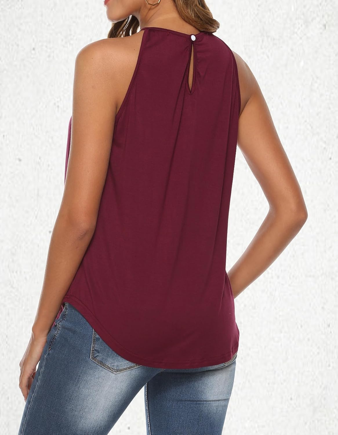 Bluetime Halter Tops for Women Sexy Sleeveless Lace Crochet Dressy Flowy Tank Top Cute Summer Shirts - Image 4