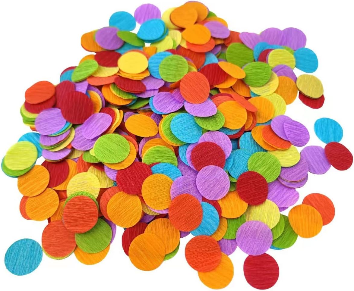 Confeti de papel crepé redondo multicolor 1000 piezas miniatura 1