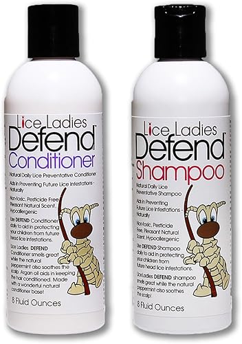 Piojos Para Mujer Tratamiento Defender Combo KitCombo de 2productoDefender piojos Champú, Defender AcondicionadorNatural, no tóxico, seguro piojos