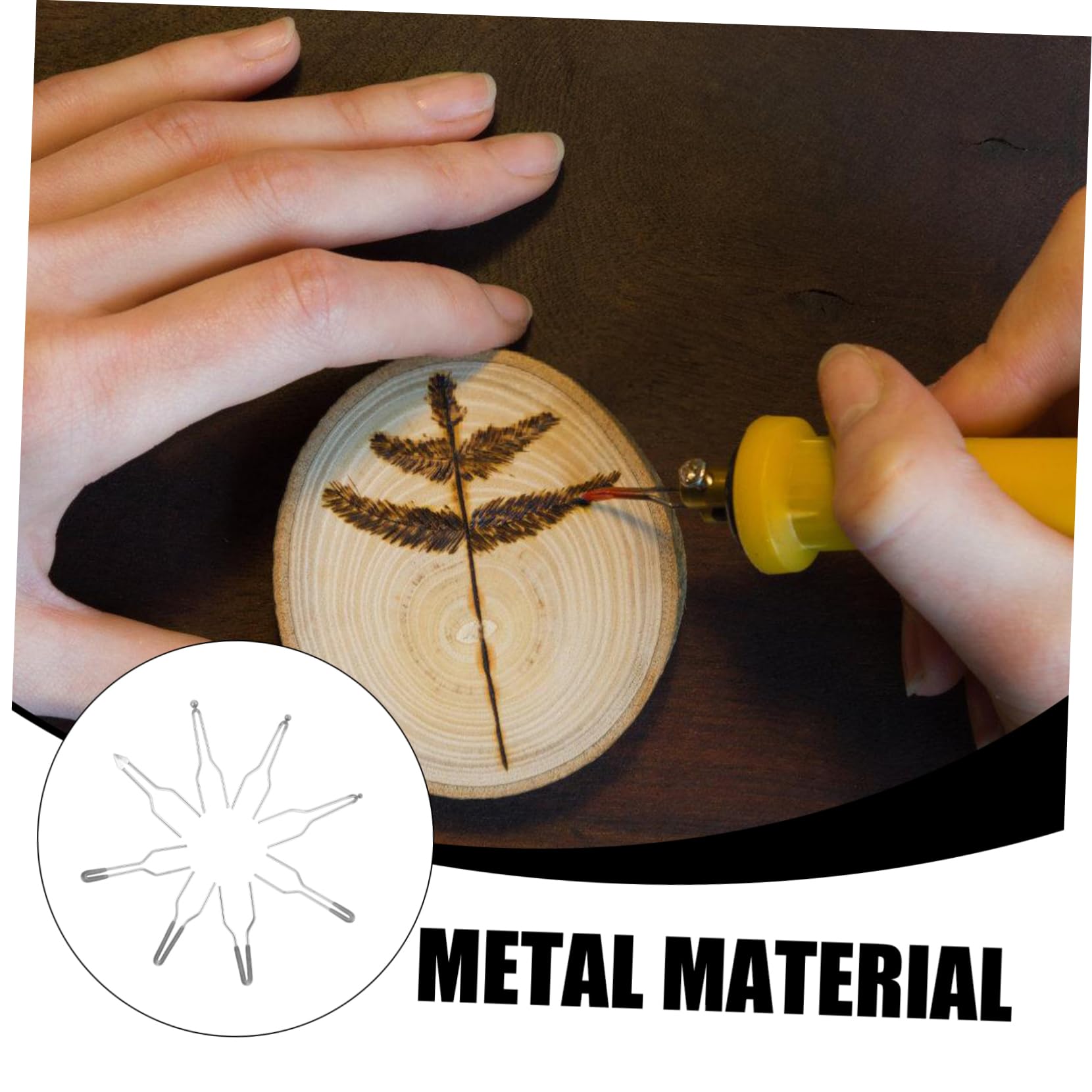 LIFKOME Wood Burning Kit 8pcs Pyrography Tips for Woodburning Pyrography Tool Set