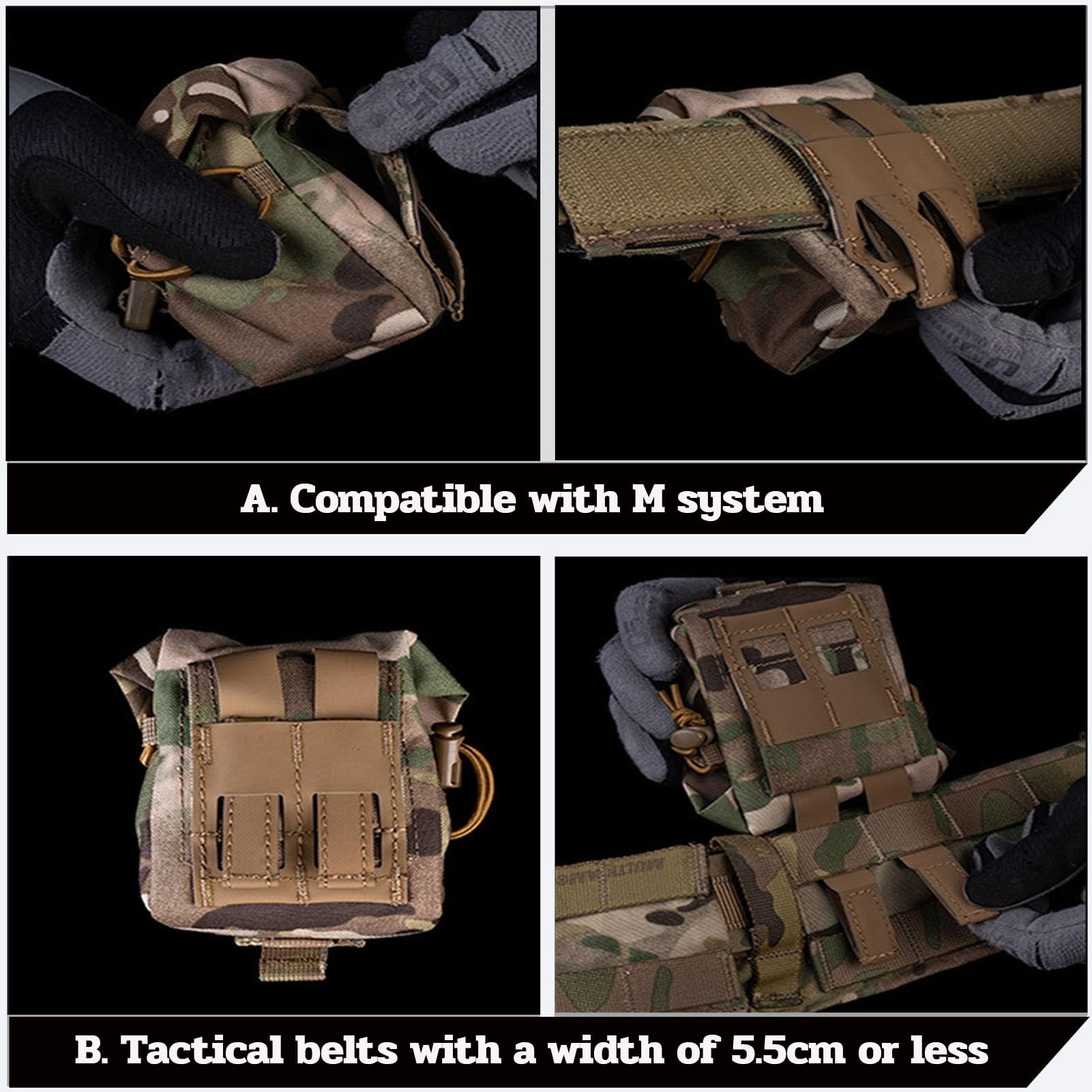 Porta Granada Airsoft Multiuso, Funda Táctica MOLLE con Cierre Rápido para Chalecos, Chest Rigs y Cinturones