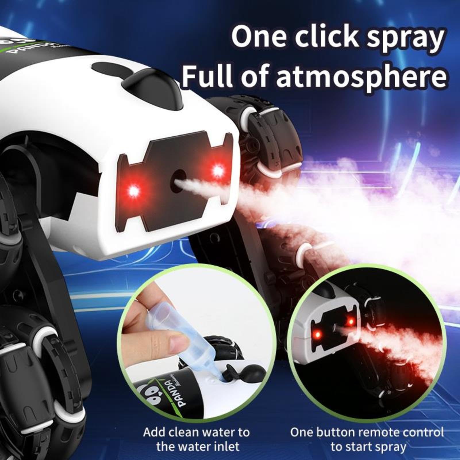 Automobiline Giocattolo Radiocomandate Giocattolo Veicolo Robot | Macchina Giocattolo Acrobatica Panda Robot con Spruzzo di Luce Per Tutti Gli Adolescenti Giovani Bambini E