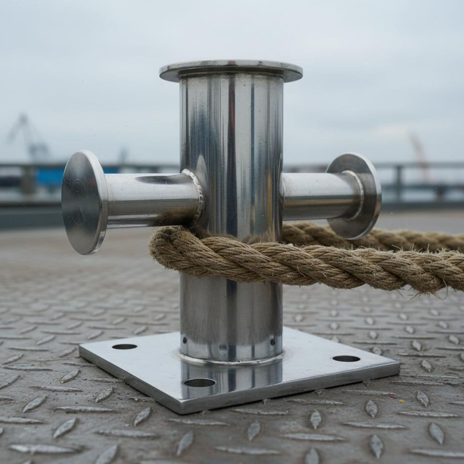 Kreuzpoller korrosionsbeständig Mooring-Poller rostbeständig Mooring Poller für yachthafen, bootssteg, Schiff, 100 100 Einzelkreuz-Poller 304 Material