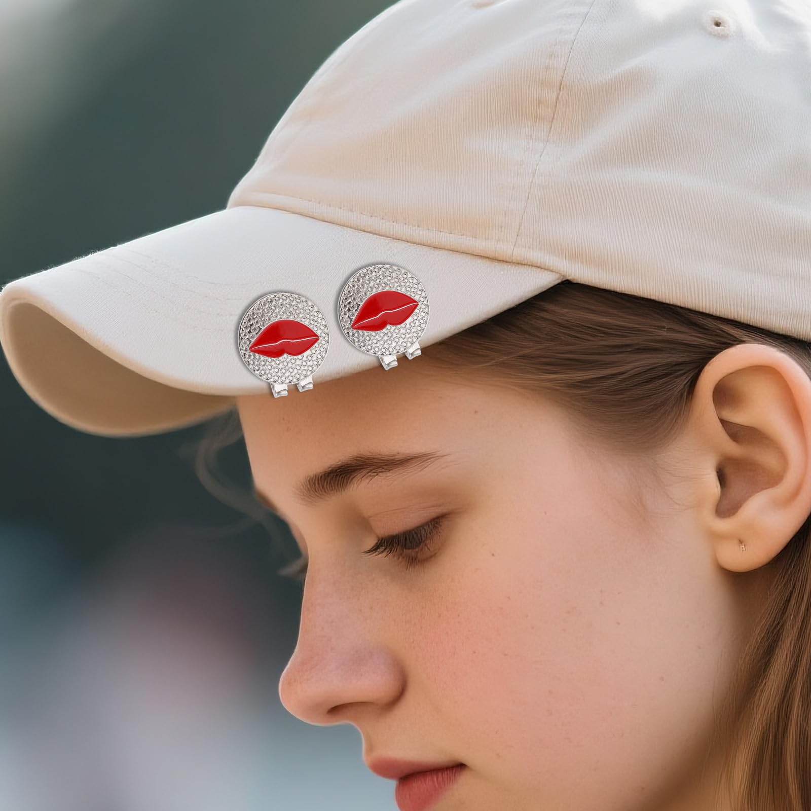 Penitue 2szt Magnetyczny Klips do Czapki Golfowej, Uroczy Znacznik do Putting Greenu Magnetyczny Klips Czapki Akcesoria Torebek na Piłki dla Kobiet i Mężczyzn Prezent dla Golfisty