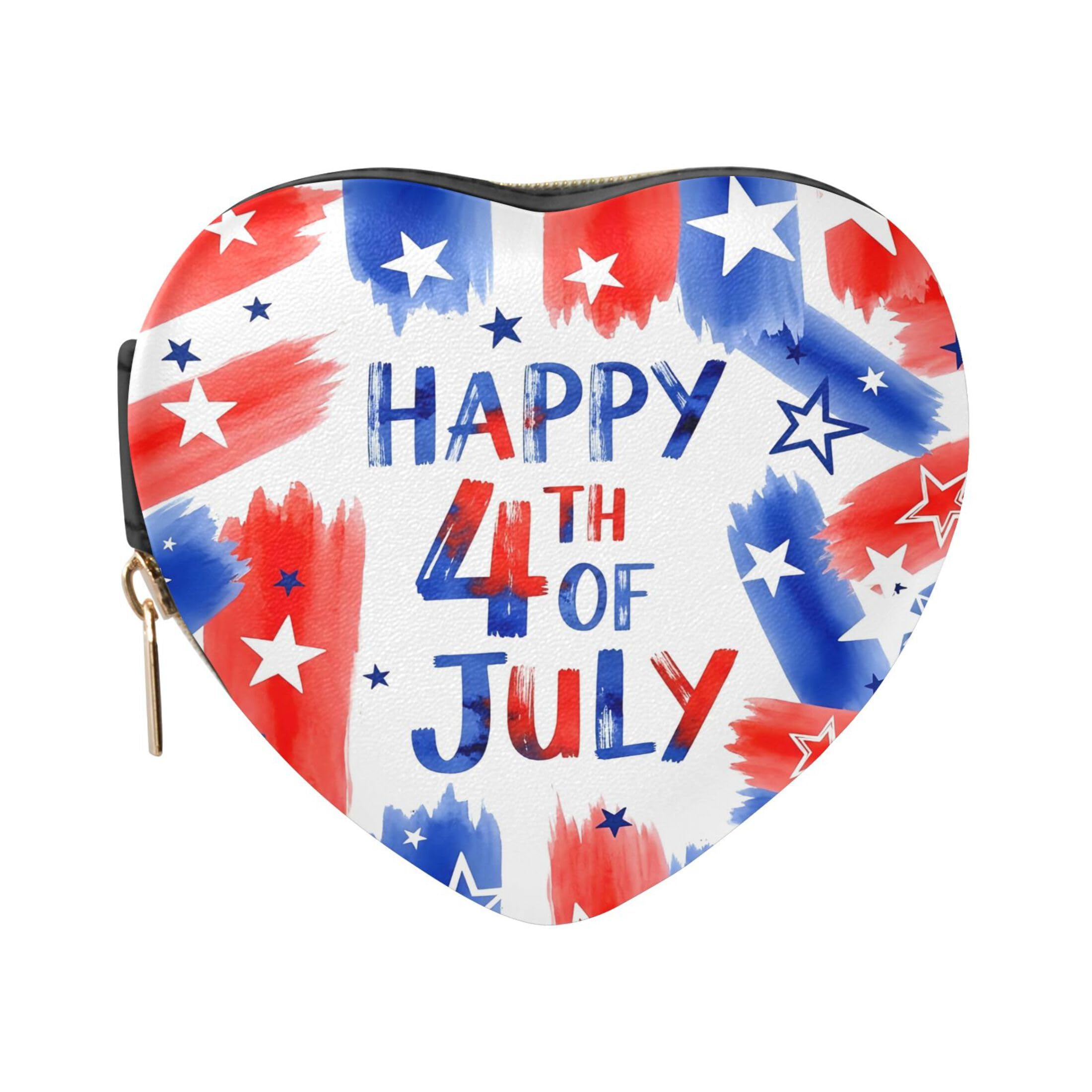 Fuauuyl Independence Day Small Jewelry Box Heart-Shaped Jewelry Case, Portable Travel Organizer Bridesmaid Proposal Gift for Women Girls