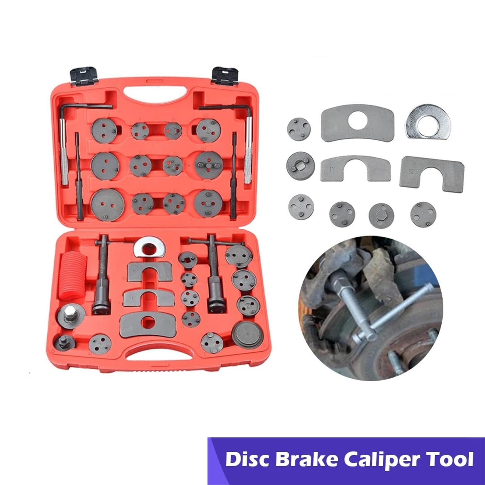 alicates de resorte de freno Kit De 35 Herramientas Para Pinza De Freno De Disco De Coche, Pistón De Freno Trasero, Apto Para VW, Audi, Ford Y BMW. freno de tambor Herramienta