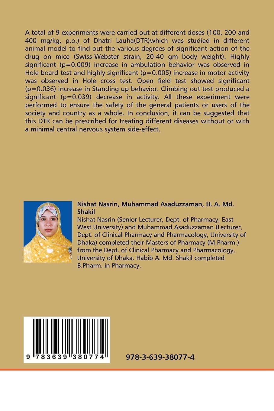 Pharmacological Studies of Dhatri Lauha