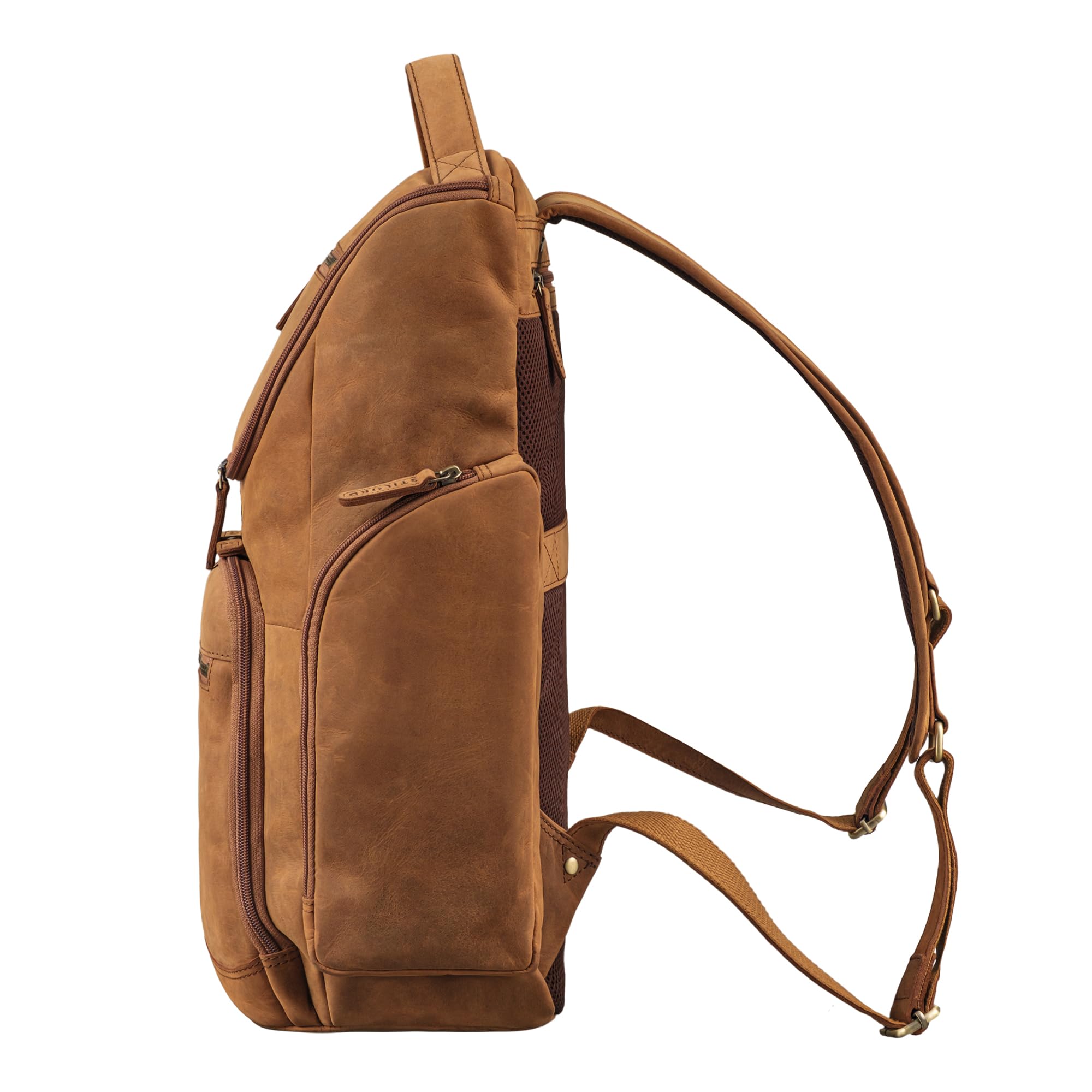 STILORD 'Reggie' XL Mochila Hombres Portatil 15-17 Pulgadas Cuero Hombre Macuto Transpirable Grande Bolso Bandolera Piel Vintage para Maleta y Viaje
