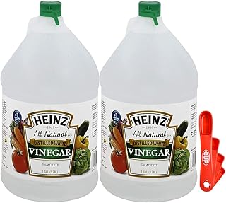 Sponsored Ad - Heinz All Natural Distilled White Vinegar 5% Acidity 1 Gallon Jug (Pack of 2) with By The Cup Swivel Spoons