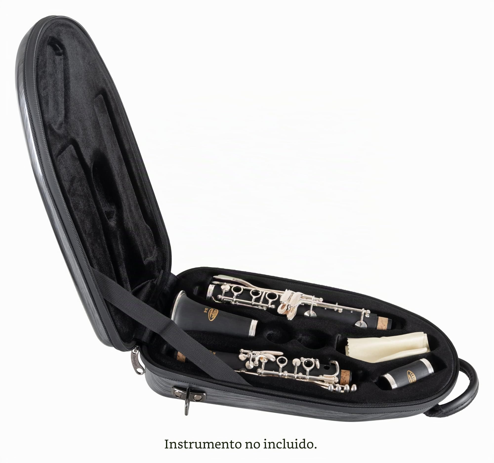Estuche Deluxe Lechgold para Clarinete (Boehm), Caja de plástico resistente | Estuche para instrumento Lechgold "Deluxe" para clarinete (Boehm), Apto para clarinetes Bb con sistema Boehm, Peso: 1 kg