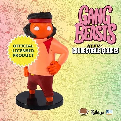 Miniatura 7 de Gang Beasts Figuras de acción Paquete de 8 mini superhéroes luchadores de pollo traje de pollo de 2.5 pulgadas