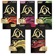 L’OR – Capsule Caffè Espresso Confezione Mista – Variety Pack Grand Origins – 100 Capsule in Alluminio Compatibili Nespresso®* original – 10 Confezioni da 10