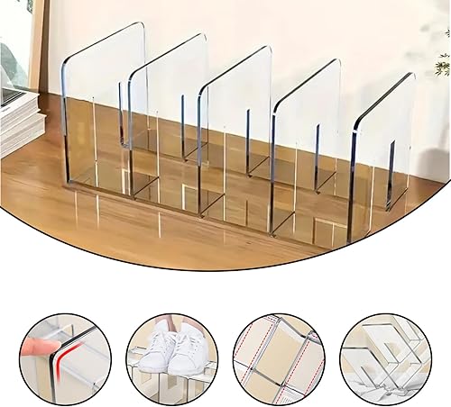Miniatura 3 de Zapatero de acrílico transparente para niños, zapatero pequeño, organizador de zapatos de bebé, organizador de zapatos para niños con 4 secciones