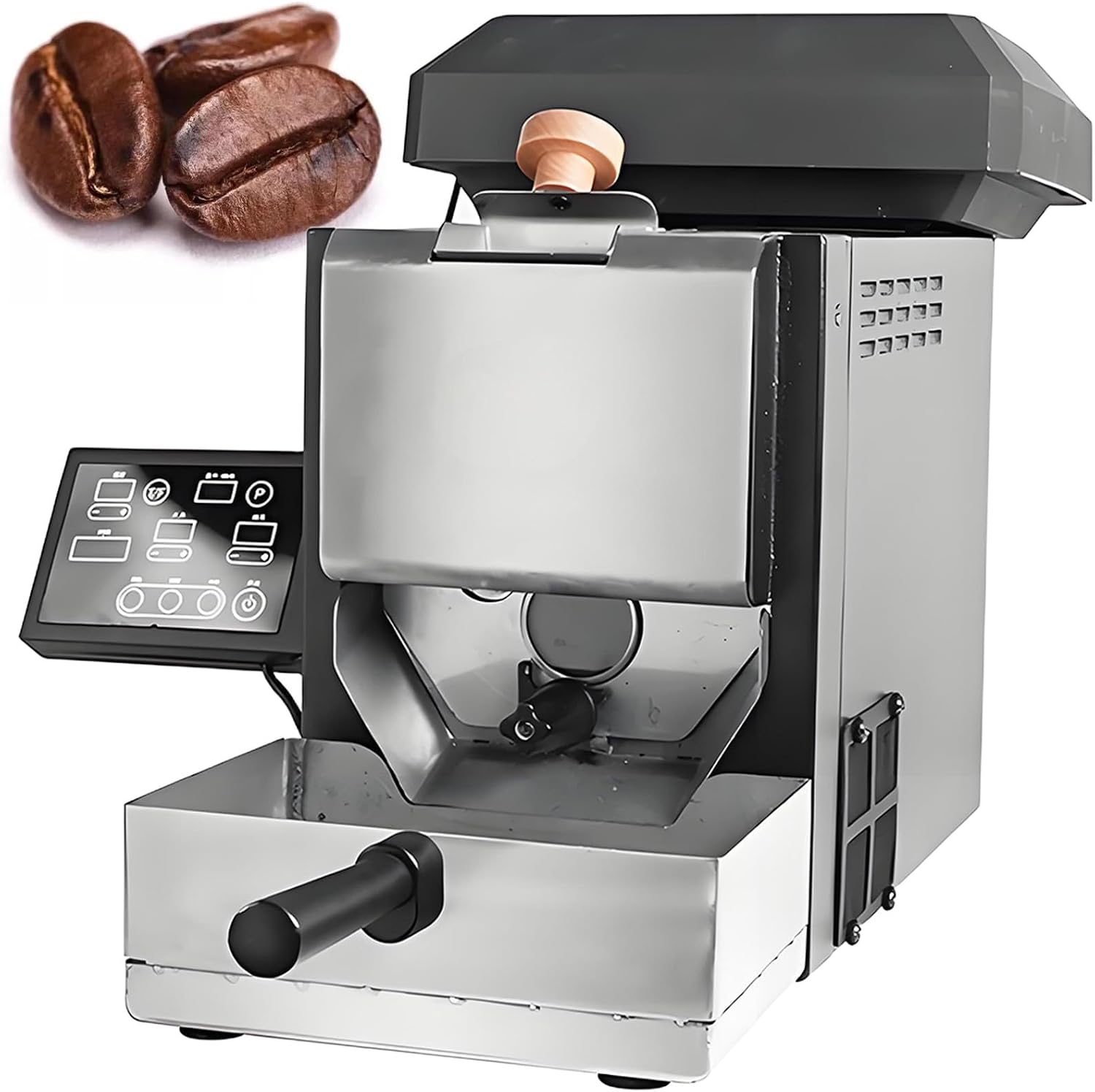 Coffee Bean Roaster Machine for Home Use - Compact Body Design,300 g Capacity,Temp & Time Adjustable