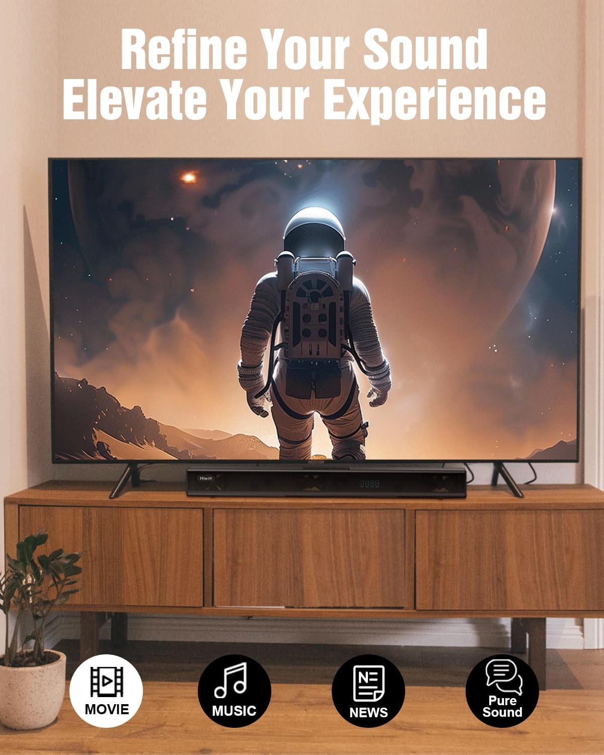 Sleek Soundbar System for Immersive Home Audio