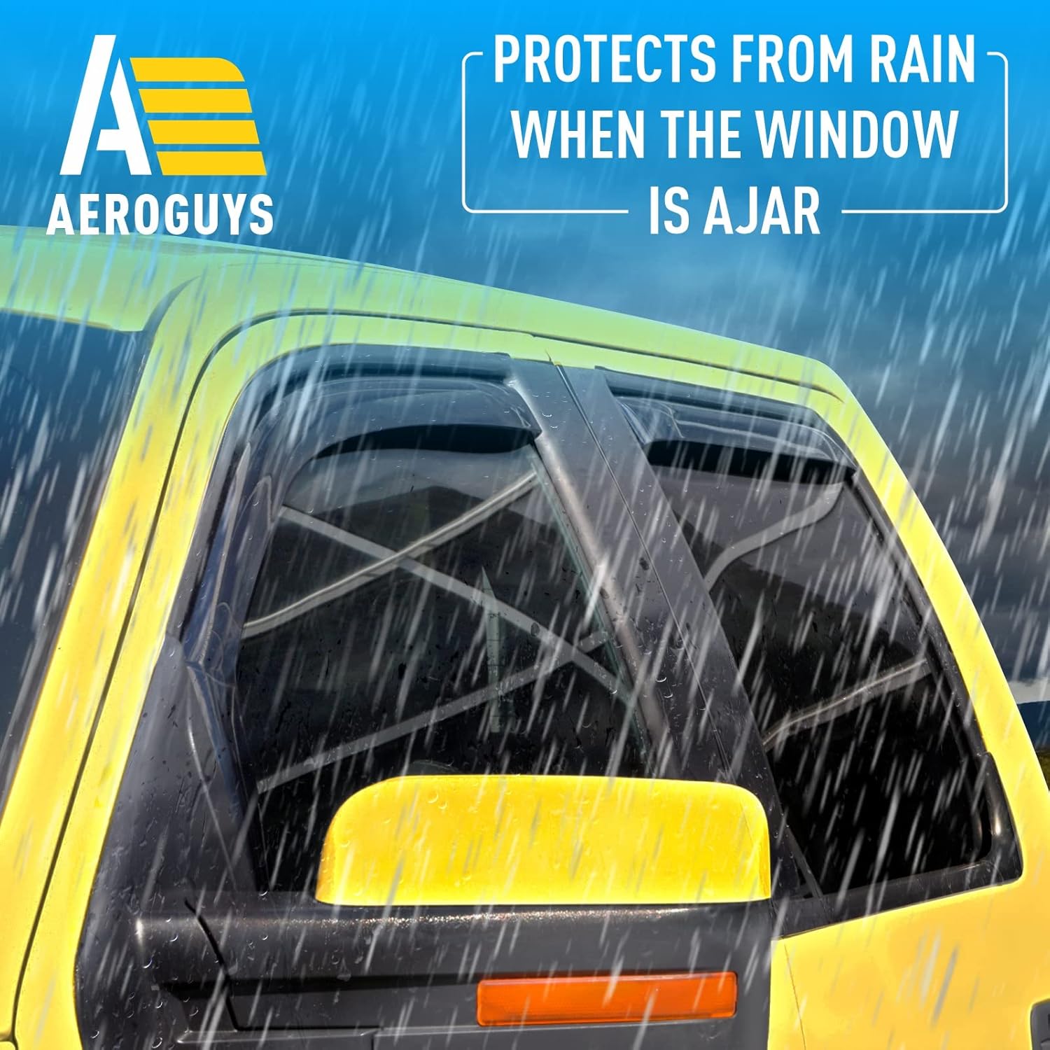 Extra Durable Window Deflectors in-Channel Window Visors Rain Guards Fit for Ford F150 2009-2014 SuperCrew, Sun Visors, Wind Vent for Shades, Exterior Car Accessories - 4pcs. AG0952