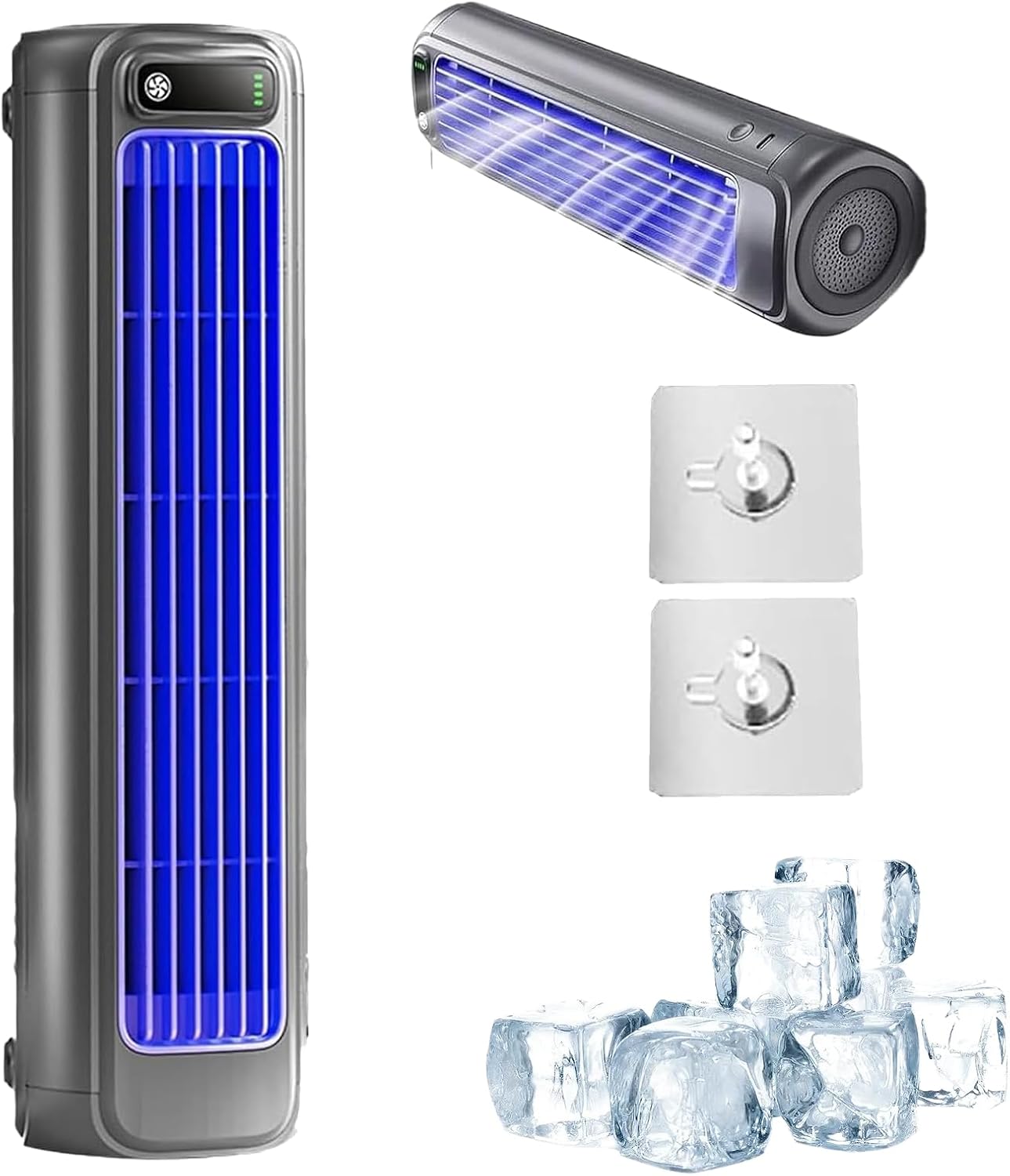 Aurovault Air Conditioner - Mini Portable Air Conditioners with 3 Speeds, Wireless Charging Air Cooler (White)