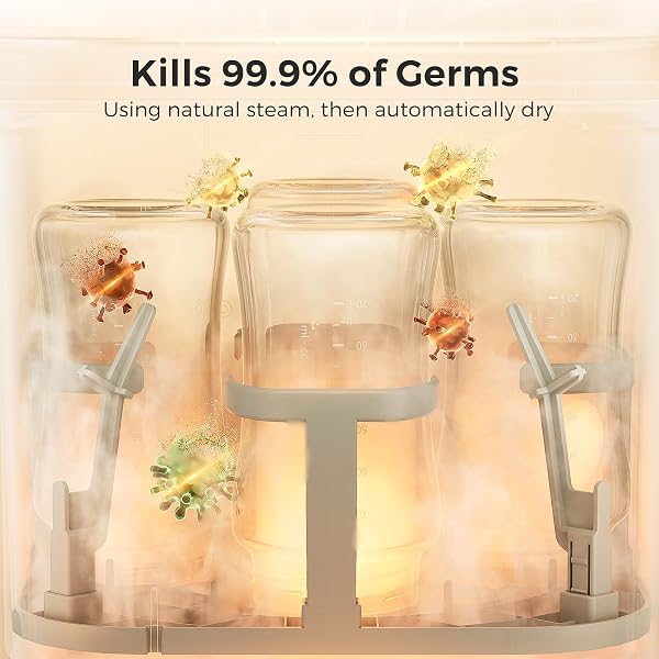Momcozy KleanPal Pro Baby Bottle Washer, Steriliser & Dryer - All-in-One Cleaning Machine for Bottles, Breast Pump Parts & Baby Essentials - Time-Saving & Effortless Care - 4