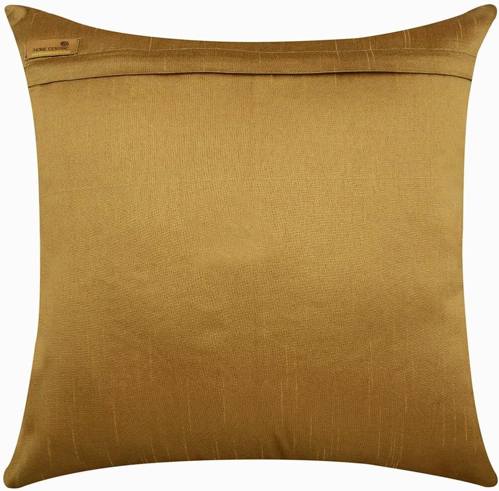 The HomeCentric Euro Sham Cover, Gold European Pillow Covers 26x26 inch (65x65 cm) Silk Euro Pillow Shams, Abstract, Modern Euro Sham Covers Easter - Textured Jaal