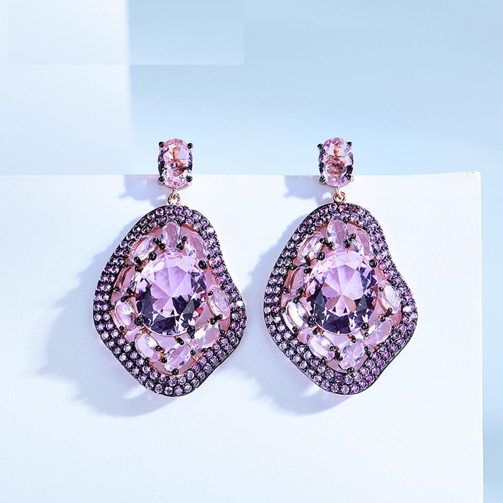 LOKILOKI Pendientes De Esmeralda Nano Creados con Patrón Especial De Joyería De Plata De Ley 925 para Mujeres, Regalos De Cumpleaños, Dijes, Joyería Fina