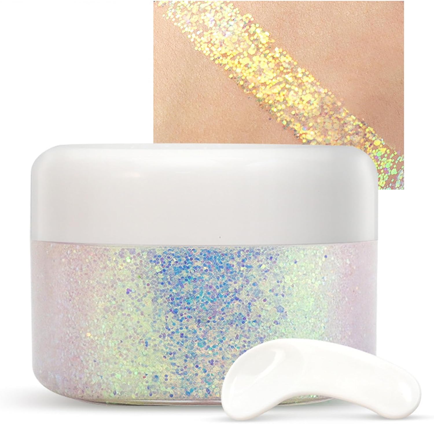 Gold Body Glitter Gel, Holographic Color Changing Face Glitter, Singer Concerts Music Festival Rave Accessories, Chunky Sparkling Mermaid Body Glitter for Face, Hair and Lip Gold Body Glitter Gel, Holographic Color Changing Face Glitter, Singer Concerts Music Festival Rave Accessories, Chunky Sparkling Mermaid Body Glitter for Face, Hair and Lip