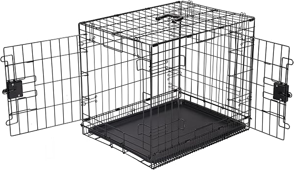 Amazon Basics durable folding metal dog crate