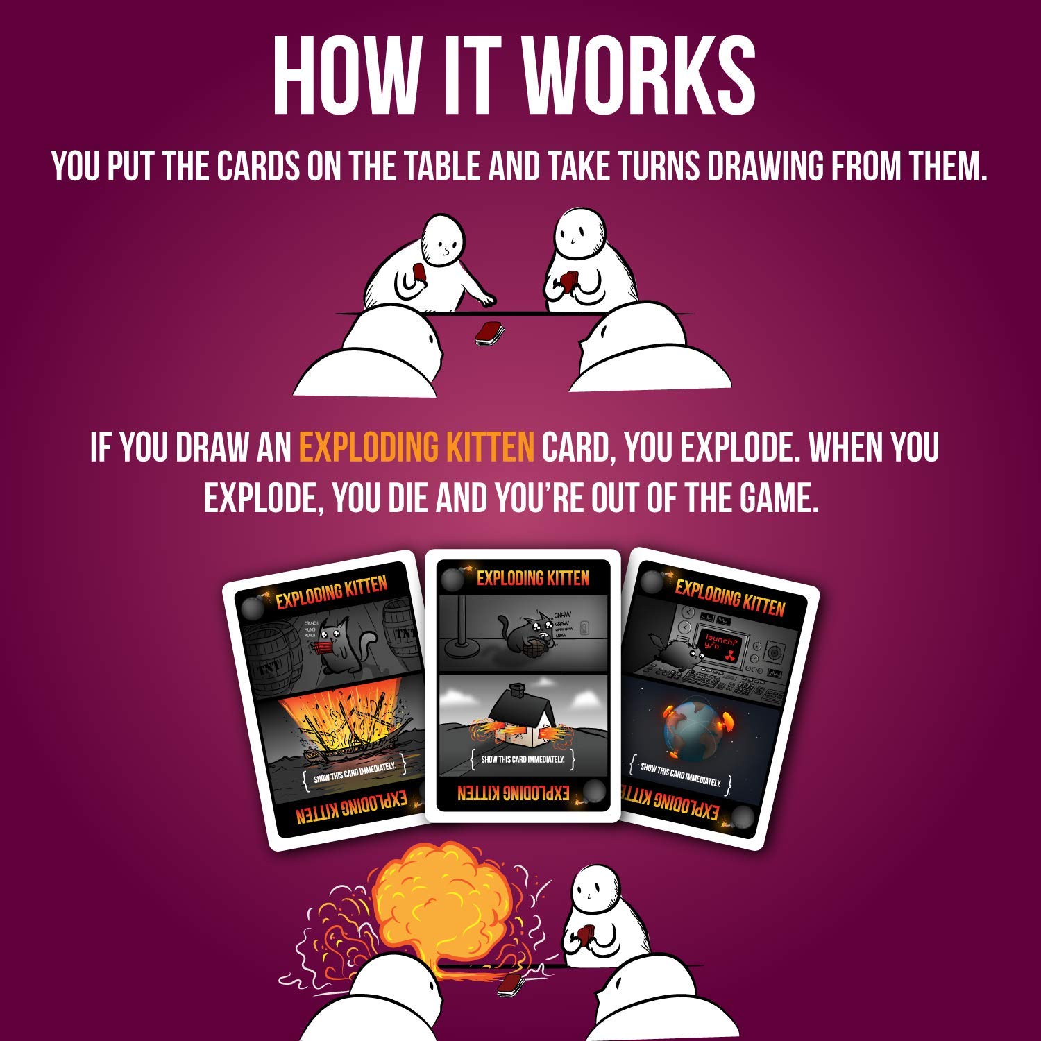Exploding Kittens Juego Paquete de Fiesta Juega con hasta 10 Jugadores! Juego de Cartas en Inglés + This is The Second Expansion, Barraja de Cartas