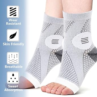 Neuropathy Socks, 2 Pair Functional Socks for Neuropathy Pain Relief, Soothe Relief Socks Neuropathy Socks for Men Women, Ankle Compression Socks Plantar Fasciitis Socks for Feet Pain Relief