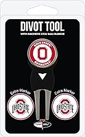 Vista 10 de Team Golf NCAA Unisex-Adult Team Golf NCAA Divot Tool with 3 Golf Ball Markers Pack, Markers are Removable Magnetic Double-Sided Enamel