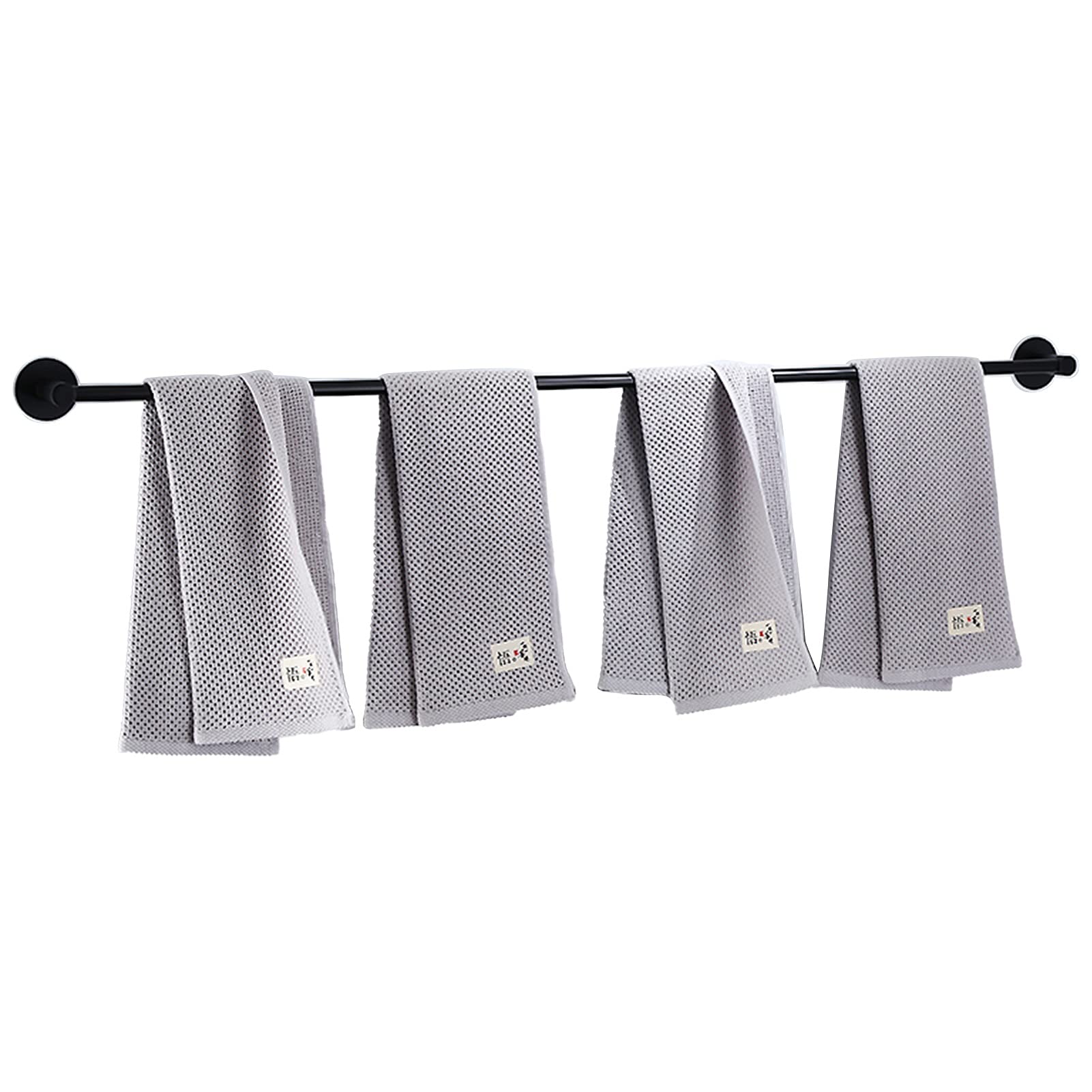 LMYSXAOZ Black Lengthen Tower Rod, Wall Mounted Bathroom Towel Rack, Stainless Steel Kitchen Dish Cloths Hanger, Long, 30cm-120cm Optional (Size : 70cm)